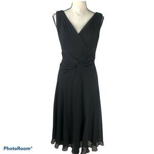 Tadashi Fit & Flare Silk Midi Dress